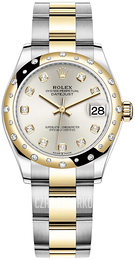 Rolex Datejust 31 Srebrny/18 karatowe żółte złoto Ø31 mm 278343RBR-0019