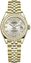 Rolex Lady-Datejust 28 Srebrny/18 karatowe żółte złoto Ø28 mm 279138RBR-0020