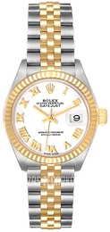 Rolex Lady-Datejust 28 Biały/18 karatowe żółte złoto Ø28 mm 279173-0023