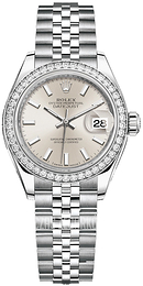 Rolex Lady-Datejust 28 Srebrny/Stal Ø28 mm 279384RBR-0007