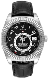 Rolex Perpetual 42 Czarny/Skóra Ø42 mm 326139-0003