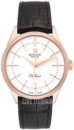 Rolex Cellini Time Biały/Skóra Ø39 mm 50505-0020