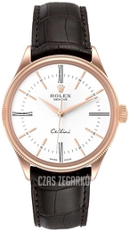 Rolex Cellini Time Biały/Skóra Ø39 mm 50505/2