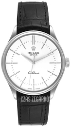 Rolex Cellini Time Biały/Skóra Ø39 mm 50509-0016