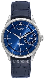 Rolex Cellini Date Niebieski/Skóra Ø39 mm 50519-0011