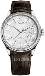 Rolex Cellini Date Srebrny/Skóra Ø39 mm 50519-0012