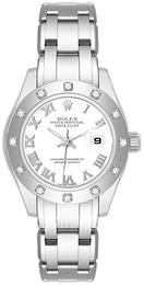 Rolex Lady Datejust Pearlmaster Biały/18 karatowe białe złoto Ø29 mm 80319-0040