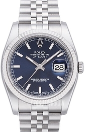 Rolex Datejust Steel Niebieski/Stal Ø36 mm 116234-0139