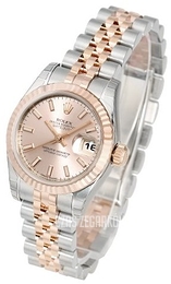 Rolex Lady Oyster Perpetual Różowy/18 karatowe różowe złoto Ø26 mm 179171/3