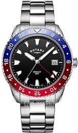 Rotary Henley Czarny/Stal Ø42 mm GB05108/30