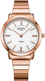 Rotary London Srebrny/Stal w kolorze różowego złota Ø29 mm LB00767/02