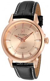 S.Coifman Dress Różowe złoto/Skóra Ø45 mm SC0288