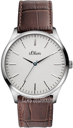 S.Oliver Other Srebrny/Skóra Ø43 mm SO-3171-LQ