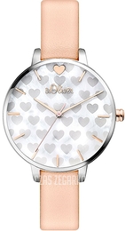 S.Oliver Classic Srebrny/Skóra Ø36 mm SO-3474-LQ