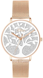 S.Oliver Classic Srebrny/Stal w kolorze różowego złota Ø36 mm SO-3596-MQ