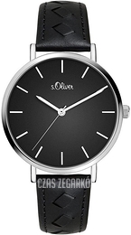 S.Oliver Other Czarny/Skóra Ø37 mm SO-3842-LQ