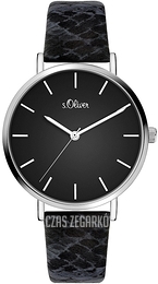S.Oliver Other Czarny/Skóra Ø36 mm SO-3848-LQ
