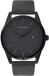 S.Oliver Other Czarny/Skóra Ø42 mm SO-3851-LQ