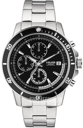 S.Oliver Other Czarny/Stal Ø43 mm SO-3860-MC