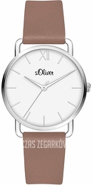 S.Oliver Classic Biały/Skóra Ø32 mm SO-4153-LQ