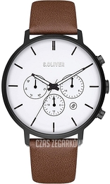 S.Oliver Other Biały/Skóra Ø44 mm SO-4167-LM