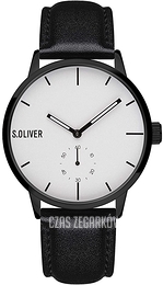 S.Oliver Classic Srebrny/Skóra Ø41 mm SO-4180-LQ