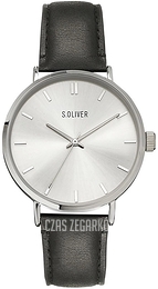 S.Oliver Classic Srebrny/Skóra Ø43 mm SO-4228-LQ