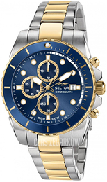 Sector 450 Niebieski/Stal w odcieniu złota Ø43 mm R3273776001