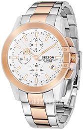 Sector Biały/Stal w kolorze różowego złota Ø45 mm R3273797001