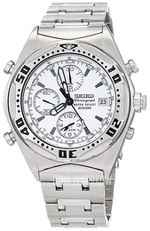 Seiko Chronograph Biały/Stal Ø40 mm SDWE59
