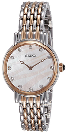 Seiko Dress Ladies Srebrny/Stal w kolorze różowego złota Ø29 mm SFQ806P1