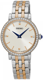 Seiko Dress Ladies Srebrny/Stal w odcieniu złota Ø30 mm SFQ810P1