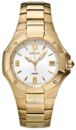 Seiko Coutura Biały/Stal w odcieniu złota Ø39 mm SGEA44