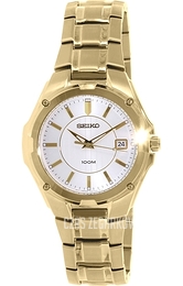Seiko Dress Biały/Stal w odcieniu złota Ø40 mm SGEE62
