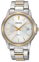 Seiko Dress Mens Srebrny/Stal w odcieniu złota Ø38 mm SGEF54P1