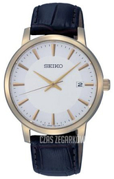 Seiko Srebrny/Skóra Ø40 mm SGEF96
