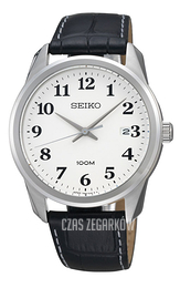 Seiko Dress Mens Biały/Skóra Ø38 mm SGEG17P1