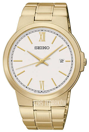 Seiko Dress Biały/Stal w odcieniu złota Ø42 mm SGEG50P1