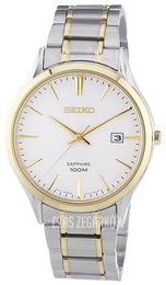 Seiko Dress Biały/Stal w odcieniu złota Ø40 mm SGEG96