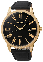 Seiko Dress Czarny/Skóra Ø42 mm SGEH14P1
