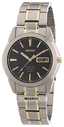 Seiko Dress Czarny/Stal w odcieniu złota Ø40 mm SGG735P1