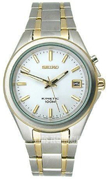 Seiko Kinetic Biały/Stal w odcieniu złota Ø40 mm SKA246