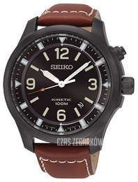 Seiko Kinetic Czarny/Skóra Ø44 mm SKA691P1
