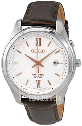 Seiko Kinetic Biały/Skóra Ø42 mm SKA773P1