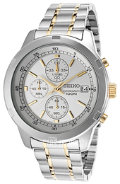 Seiko Chronograph Srebrny/Stal w odcieniu złota Ø44 mm SKS423P1