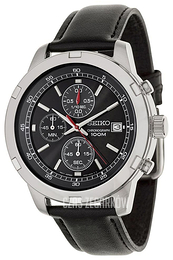 Seiko Chronograph Czarny/Skóra Ø44 mm SKS429
