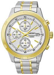 Seiko Chronograph Srebrny/Stal w odcieniu złota Ø46 mm SKS432