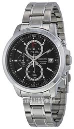 Seiko Chronograph Czarny/Stal Ø43 mm SKS445