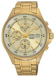 Seiko Chronograph Szampański/Stal w odcieniu złota Ø43 mm SKS482P1