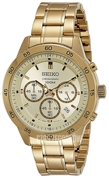 Seiko Chronograph Żółte złoto/Stal w odcieniu złota Ø43 mm SKS526P1